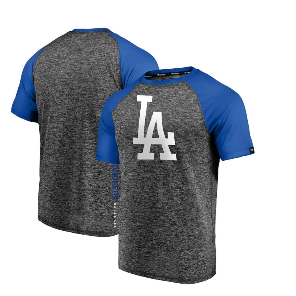 Los Angeles Dodgers Fanatics Static T-Shirt Charcoal Royal Mens Size Large - Picture 7 of 7